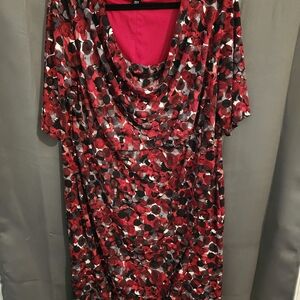 Connected Apparel Red and Black Dress